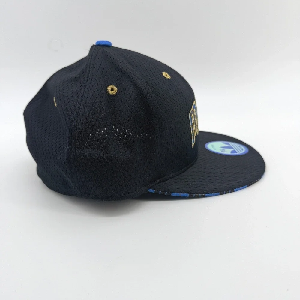 Adidas Orlando Magic Hat Mens 7 3/8 Black NBA Fitted Mesh Flat Brim Cap Retro